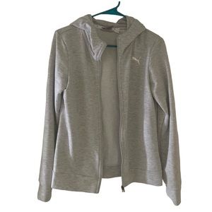 Puma Women’s Hoodie Full Zipped Grey Size S